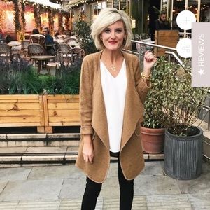 'TAMI' MARL KNIT WRAPPED OPEN CARDIGAN